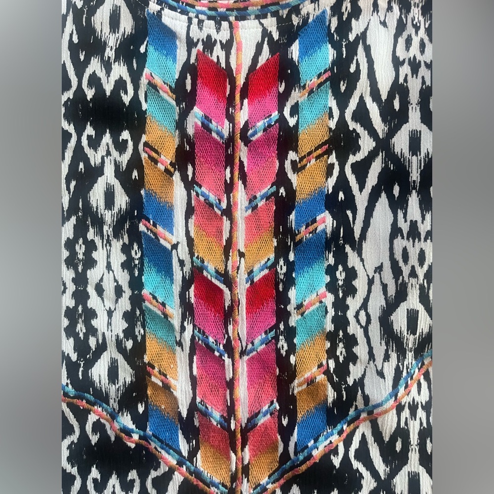 Savanna Jane embroidered colorful blouse large EUC - Picture 4 of 6